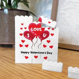 RED OCEAN Valentines Day Gift Building Block, Gift for Boyfriend, Girlfriend, Husband, Wife, Puzzle, Valentines Day For Him, Her, Novelty