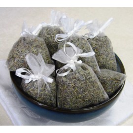 Ellasown Set of 25 Lavender Sachets made with Pink and White Organza Bags