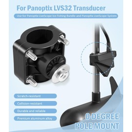 010-12676-15 0 Degree Pole Mount fits for Panoptix LiveScope LVS32 Transducer, Use for Panoptix LiveScope Ice Fishing Bundle and Panoptix LiveScope System