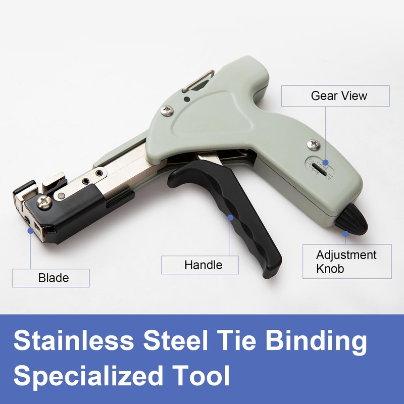 OFFO Metal Zip Tie Gun, Stainless Steel Automatic Cable Tie
