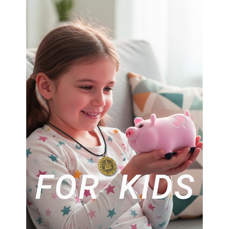 VIYRDOK Waddles Plush Gravity Pink Pig with Pendant, Cute Merch