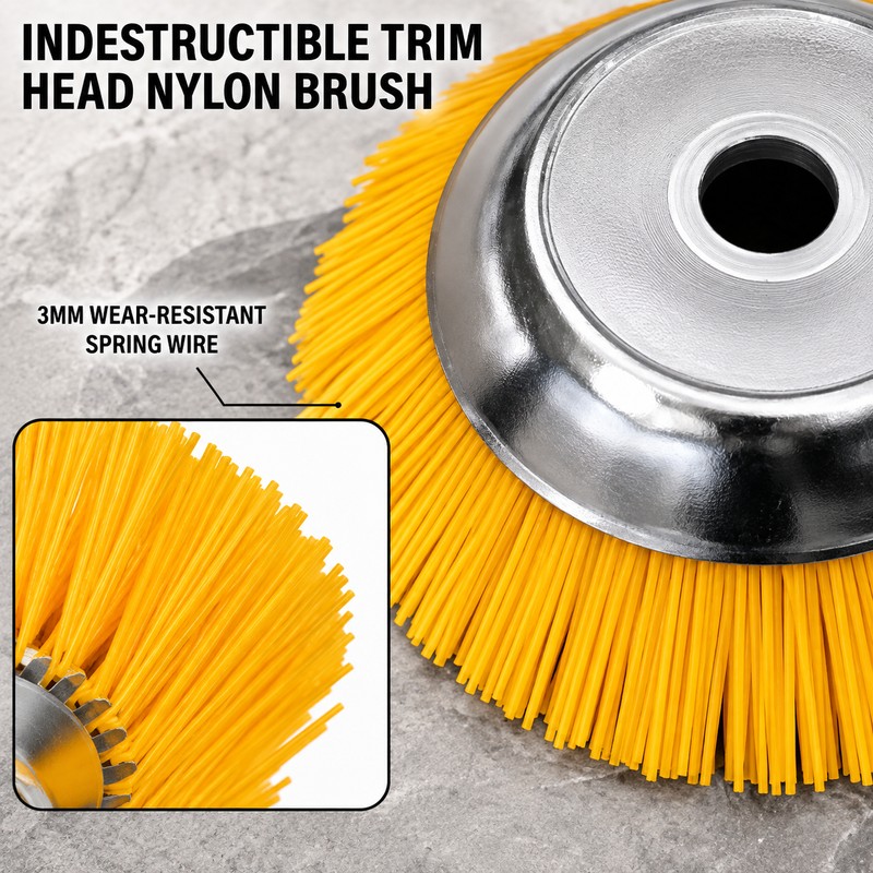 8-Inch Nylon Wire Wheel Weeder for Garden Weed Removal –