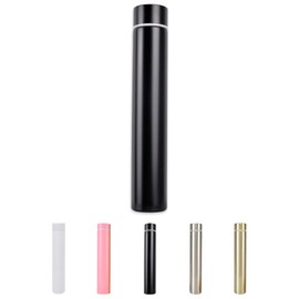 ChezMax Slim Stainless Steel Insulated Water Bottle Travel Cup Sports Drink Bottle 9.56 oz,Black ﻿