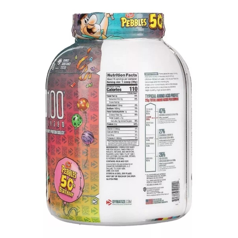 Dymatize Suero Dymatize Iso 100 de 2,3 kg, 100% aislado