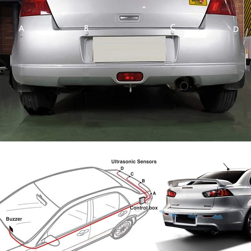 Multibao Parking Sensor Car Reversing Sensors Backup Radar System Buzzer