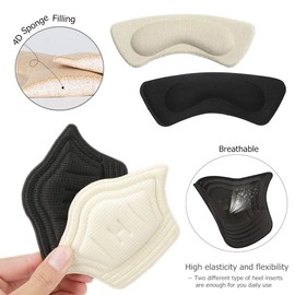 RuiChy LuckyMoon Shoe Heel Cushion Pads, Reduce Foot Pain, Blisters