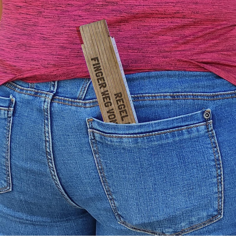 Wooden Ruler for a Carpenter's Finger Away from My Tools!
