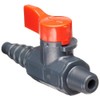 Asahi America-1078002 Labcock PVC Ball Valve, Inline, Unibody, Lever, 1/4"