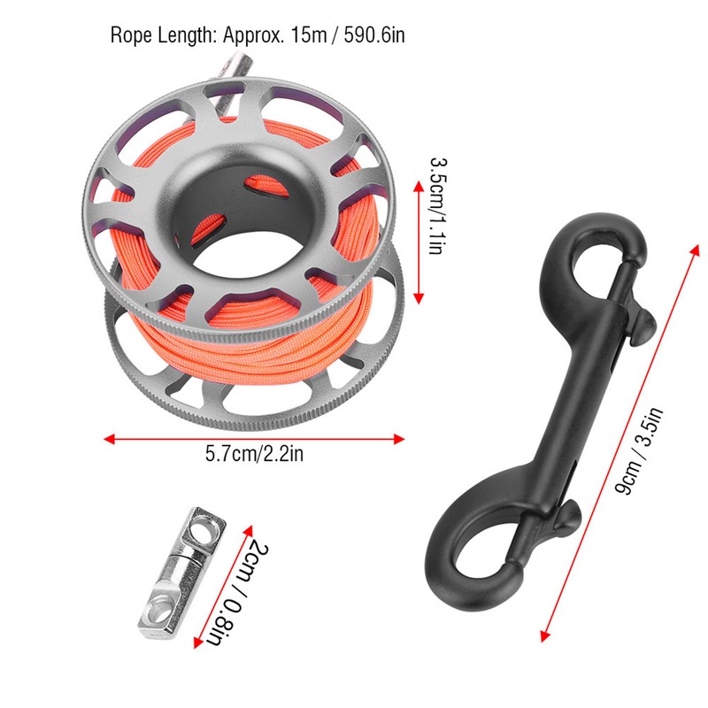KEEP DIVING Aviation Aluminum Finger Reel Clip Scuba Diving Tech Spool