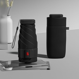 Mini Travel Folding Umbrella for Purse - UPF 50+ Sun & Rain UV Protection, Windproof Small Compact Lightweight Design Fits in Pocket or Bag, Portable Wallet Parasol for Commuter, Men Women Boys Girls