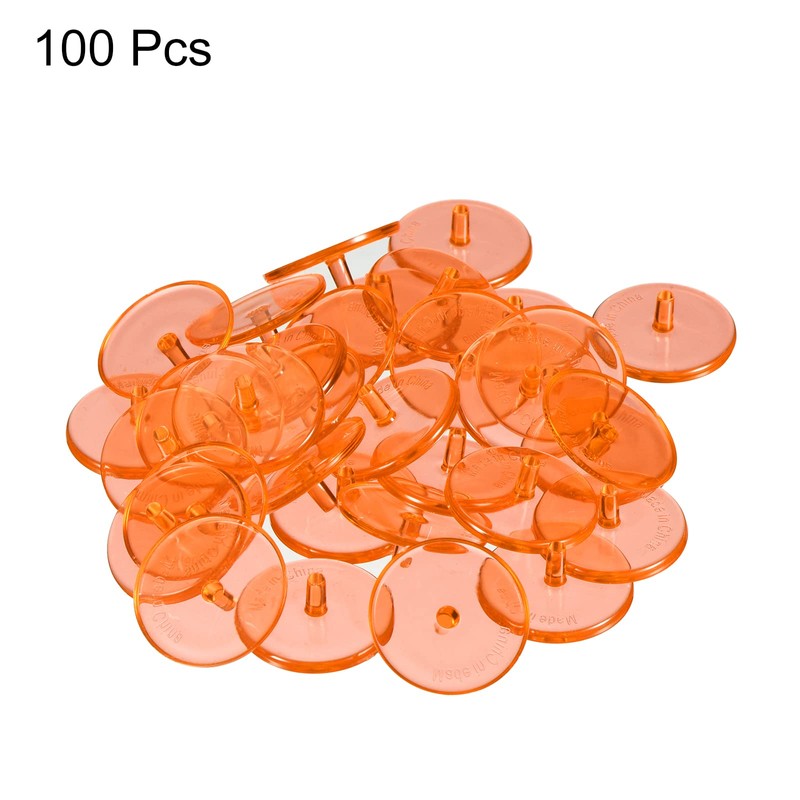 PATIKIL 100pcs Golf Ball Markers 24mm Round Clear Flat Position