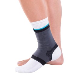 DonJoy Advantage DA161AV01-BLK-L Elastic Ankle for Sprains, Strains, Swelling, Black, Fits Left or Right, Large fits 9.5", 10.5"
