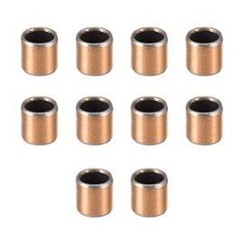 sourcing map Sleeve Bearing 6mm Bore x 8mm OD x 8mm Length Plain Bearings Wrapped Oilless Bushings 10pcs