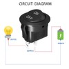 JTGYMY 12V Circular Toggle Switch, 2-Pin SPDT, 20A/12V DC, 10A/125V