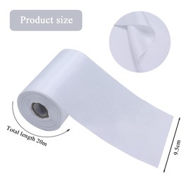 YUNSHANGHE 1 Roll 9.5 cm x 20 m White Wide Gift Ribbon for Decorating & Crafts, Large Satin Ribbon for Opening Ceremony, Chair Bows, Ribbon for Wedding, Birthday, Christmas Decoration