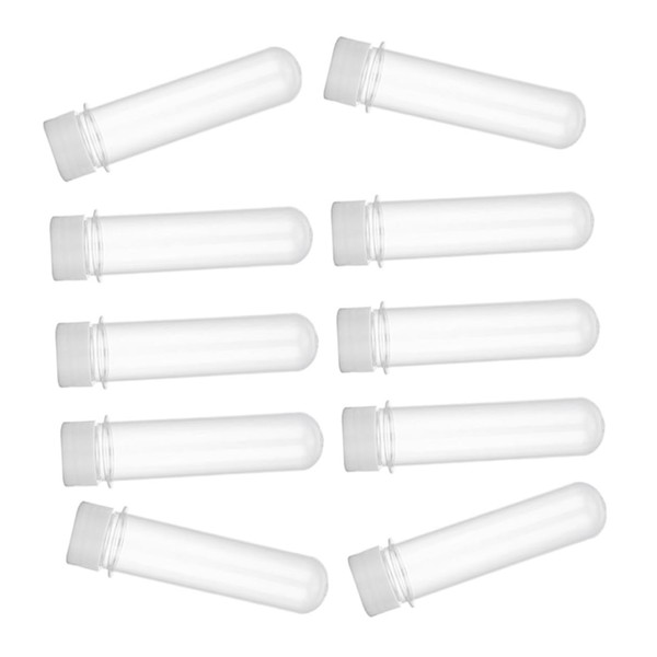 TOVINANNA 10pcs Bulk Test Tube Containers Lids Plastic Candy Storage