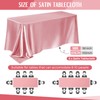 Lounsweer 8 Packs Satin Tablecloth 102 x 58 Inches Rectangle