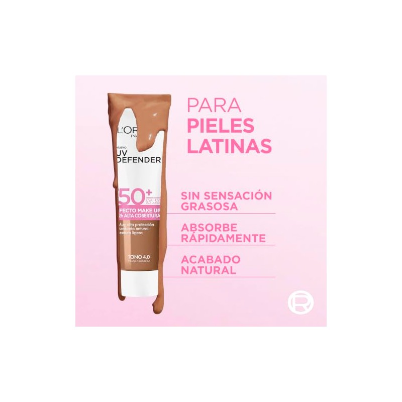 L'Oréal Paris UV Defender Efecto Make Up FPS 50+ 4.0