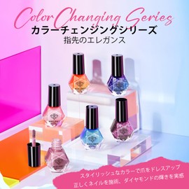 Modelones 変色マニキュア セット 6 色 ピンク・ブルー パープル オレンジ 温度変化ジェルネポリッシュセット 速乾型 ミニネイルアートキット DIY ネイルサロン用 女性・ガールズ向けギフト 速乾性 耐久性 高光沢