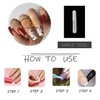MISUD Press on Nails Short Square Fake Nails Glossy Glue