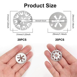 Klemmscheiben Hitzeschutzblech,40 Stück Hitzeschutzblech Reparatursatz,30mm Metall Star lock Sicherungsscheiben,Edelstahl Klemmscheiben,Befestigung Hitzeschildern unter der Haube für Autos