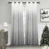 Central Park Ombre Rayon Blend Heavy Linen Texture Window Curtain