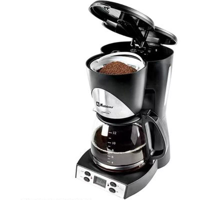 Koblenz Cafetera Programable Koblenz® 12 Tazas, Filtro Lavable Negro