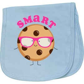 inktastic Smart Cookie Baby Burp Cloth Light Blue 256ee