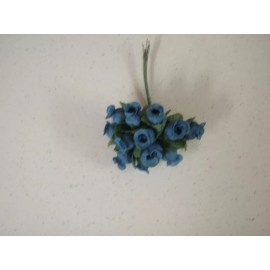 144 pcs Mini ROSE BUDS - Country blue colored crafts and Favor Supplies