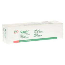 Gazin Gauze Swabs 5 x 5 cm Non-Sterile 12-Way Op, Pack of 100