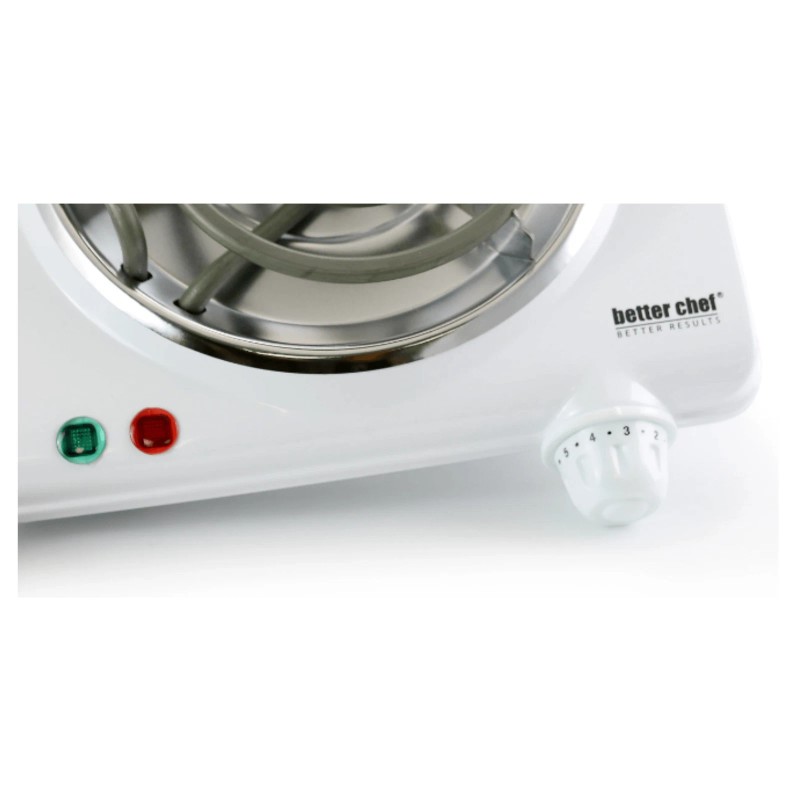 Better Chef Electric Countertop Single Burner with Thermal Safety Shut-Off