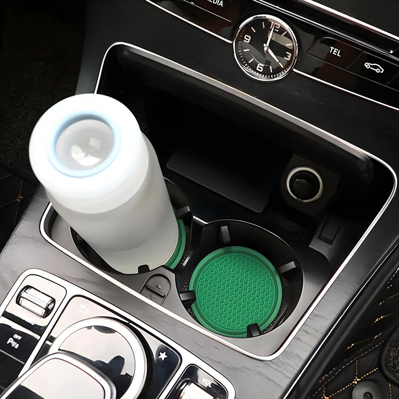 4 Pack Car Cup Holder Coaster, 2.75 Inch Diameter Non-Slip