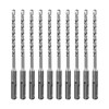 SALI 10PCS SDS Plus Rotary Hammer Drill Bit Concrete Drill