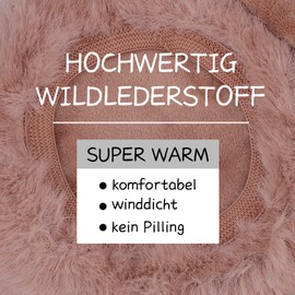 YeyeCyrilze Foldable Adjustable Warm Plush Ear Warmers, Winter Ear Warmers, Earmuffs, Winter Earmuffs for Cold Protection and Outdoor Earmuffs, brown