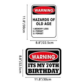 WERNNSAI 70th Birthday Decorations - 9 PCS 70 Years Fun Birthday Signs 70th Birthday Party Banner Door Wall Windows Decor 70 Birthday Gift Picture Props for Men Women 70th Birthday Supplies