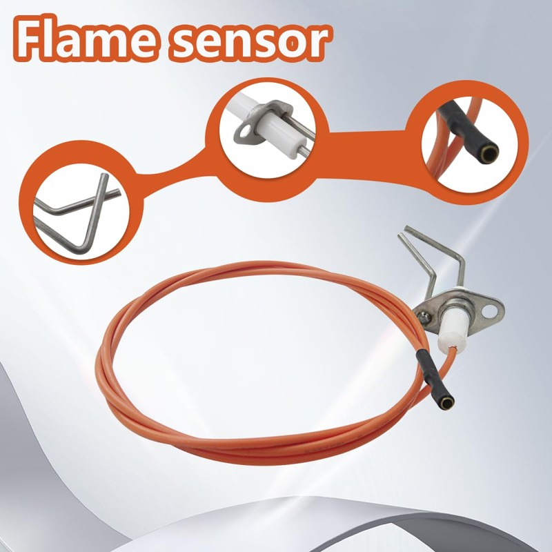 Furnace Flame Sensor Igniter Sensing Rod Compatible for Rheem 62-23543-01