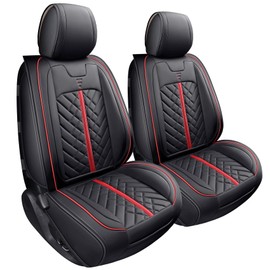 Tomatoman Tacoma Seat Covers Compatible with Toyota Tacoma 2005-2023 2024 2025 2026 Access Crew Double Cab Truck TRD Pro Trail Edition Limited SR5 Offroad Car Cushions (2 PCS Front/Black-Red)