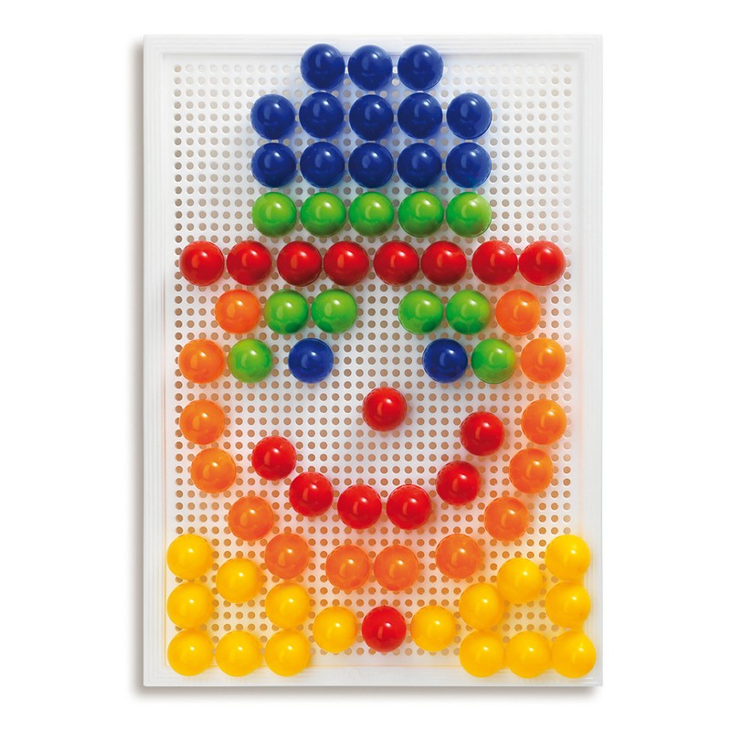 Quercetti Fantacolor Portable Peg Set (Large, 100 Pieces)