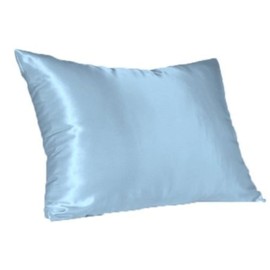 Luxury Satin Pillow Case (Queen, Blue)