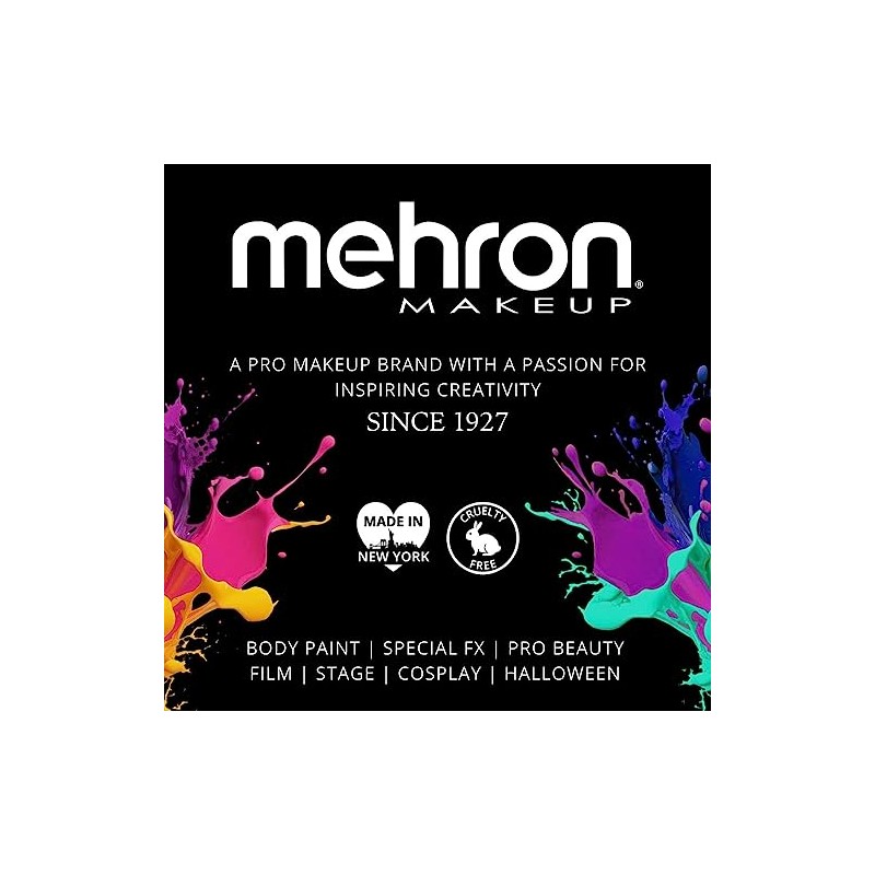 Mehron Makeup Foundation Greasepaint, WHITE â€" 1.25oz