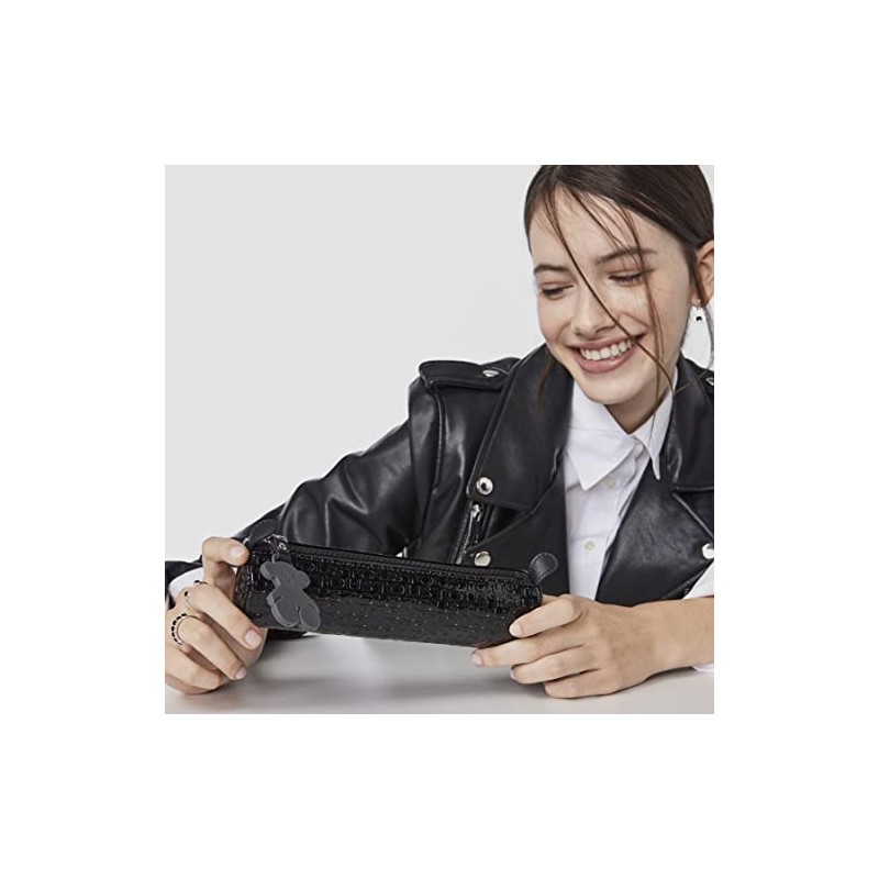 TOUS Lindsay Tiara Pencil Case Black, black/black, Utility