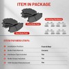 YxpBrake Front Rear Ceramic Brake Pads with Hardware Fit for