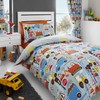 Happy Linen Company Kids Boys Big Digger Trucks Grey Single