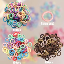 Hair Rubber for Children, 300 Piece Set, Cute, Stylish, Baby, Hair Elastic, Tangle-Free, Colorful, Kids, Hair Accessories, Small, Large Capacity, Toddler, Girls, Hair Closure, Kindergarten, Nursery
