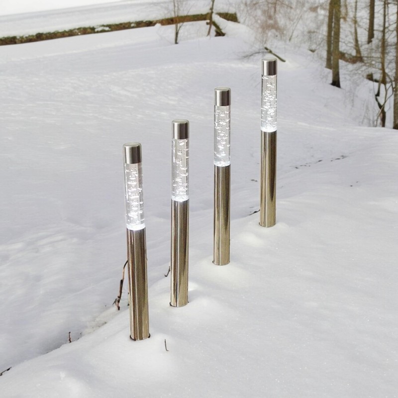 Dapo 4 x Outdoor Solar Garden Light Lamp Bubble, Height: