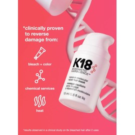 K18 Leave-In Repair Hair Mask Treatment to Repair Dry or Damaged Hair - 4 Minutes to Reverse Hair Damage from Bleach, Color, Chemical Services and Heat