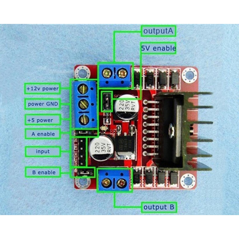 L298N Motor Drive Controller Board Module Dual H Bridge DC