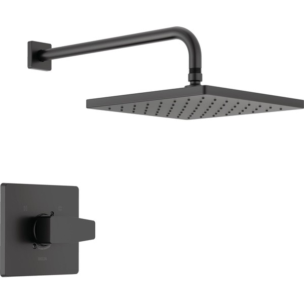 Delta Faucet Modern 14 Series Matte Black Shower Faucet, Delta