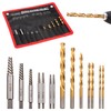 Toolwiz 14pcs Easy Out Screw Extractor Set with Canvas Bag,