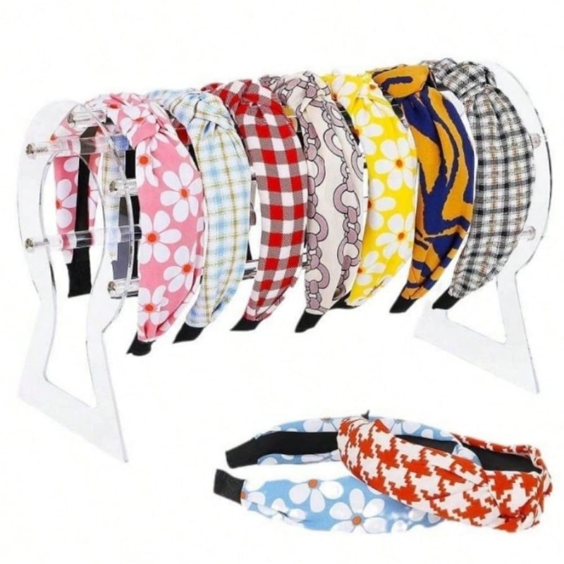 Jindizi Acrylic Headband Holder Organizer,Clear Hair Band Ear Display Stand